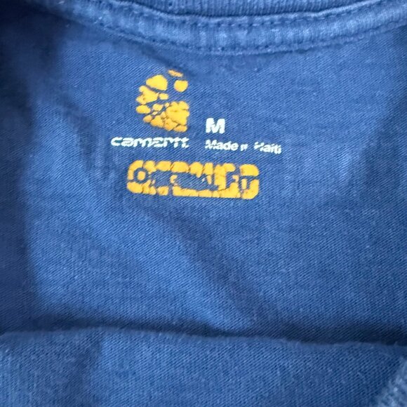 Carhartt Original Fit T-Shirt Mens Medium Blue Faded Casual Workwear - Picture 9 of 13